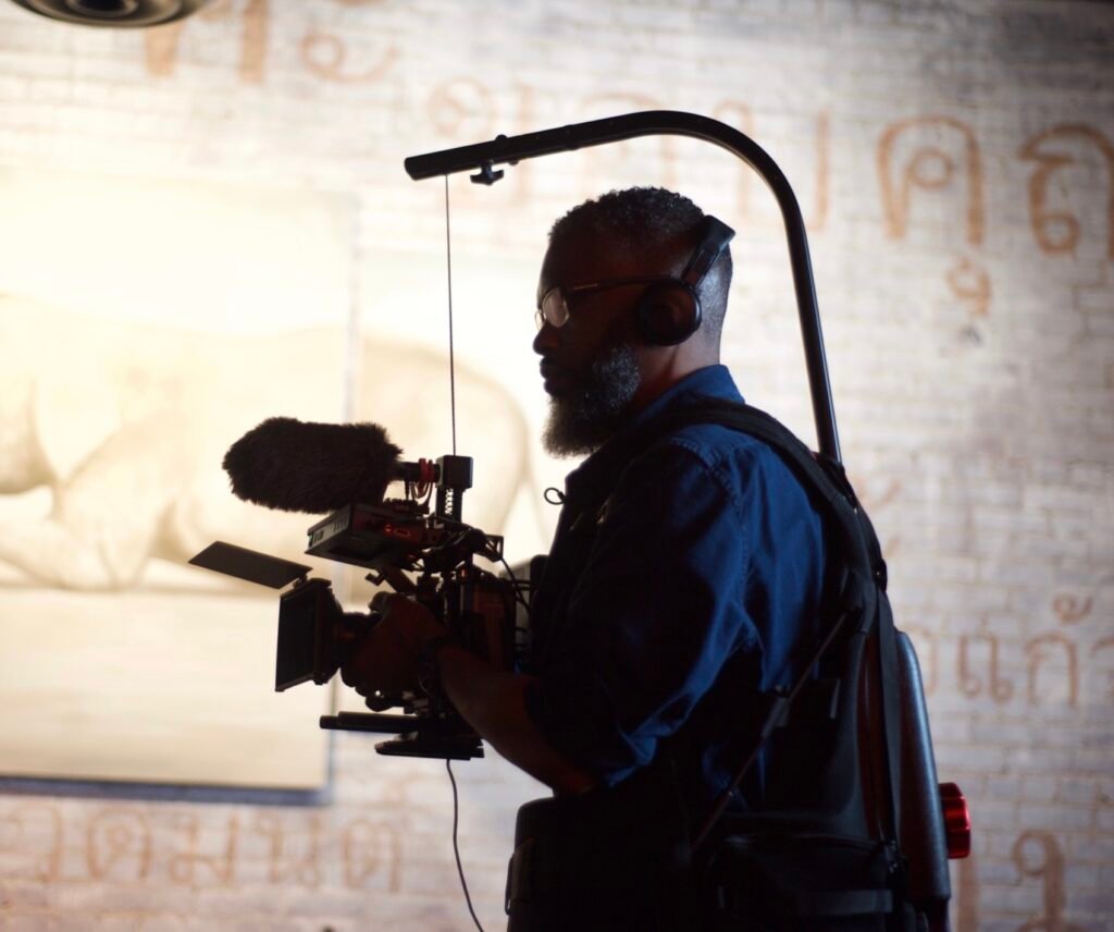 Kef shooting with an easy rig like setup. Sakk stabilizer review shoulder camera rig